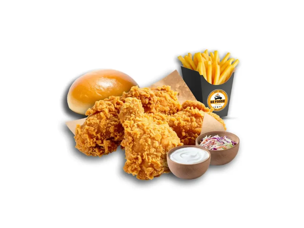 4 Pcs  Fresh Chicken Broasted Meal (Original)