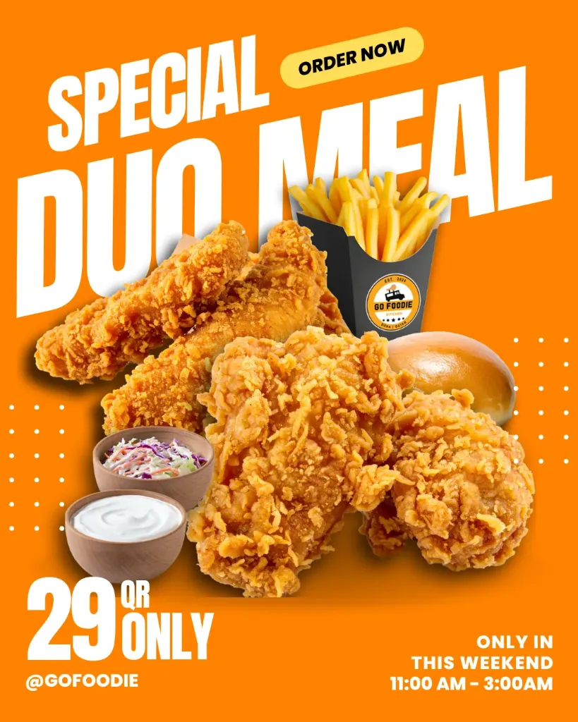 Duo Meal ( 2 Broasted + 4 Tenders)
